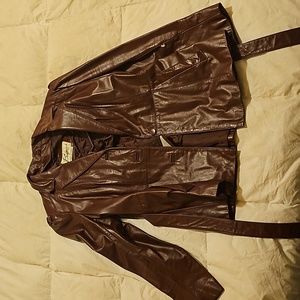 Berman's maroon women's leather jacket.